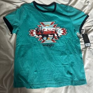 NWT 💫 Wrangler Turquoise Buffalo Graphic Tee